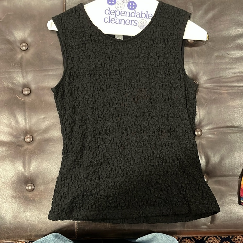 Kate Hill Black Textured Tank